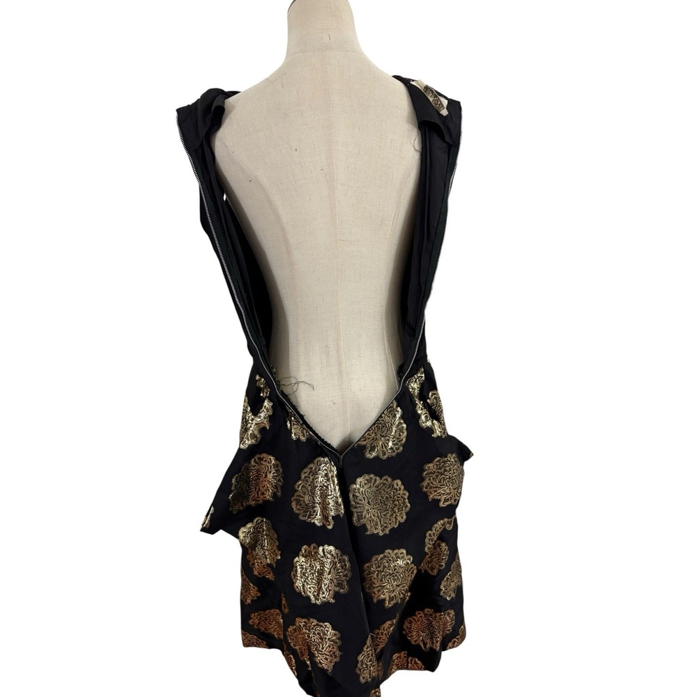 Vtg 50s 60s Parade NY Dress Cocktail Gold Brocade Silk Jersey Bodice Project - Picture 9 of 10